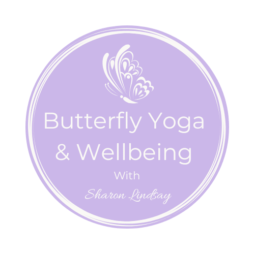 Butterfly Yoga & Wellbeing with Sharon Lindsay Logo
